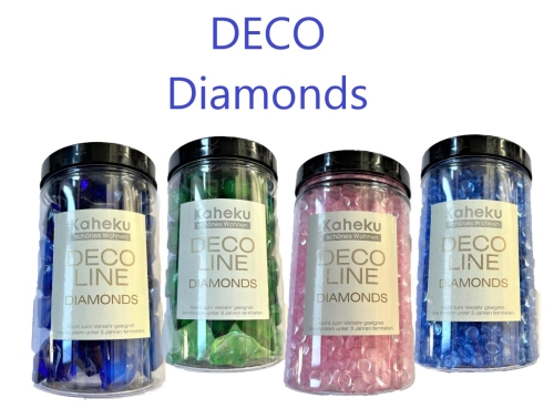 Scatter decoration: diamonds table decoration 230g, in the colors blue, pink or green (GP 1KG= 30,22€)